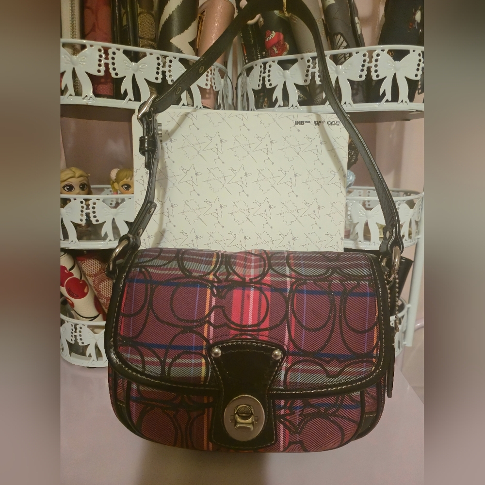 Coach Poppy Tartan Small Bag